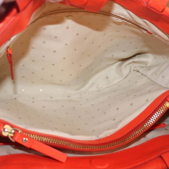 Kate Spade Janis Bow Terrace Maraschino Leather coral medium handbag - Picture 4 of 8
